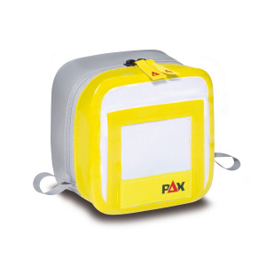 Frontansicht geschlossen PAX Innentasche M - Magnet in der Farbe gelb.