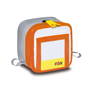Frontansicht geschlossen PAX Innentasche M - Magnet in der Farbe orange.